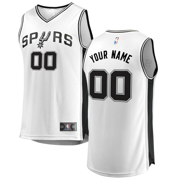 Maillot San Antonio Spurs Homme Custom 0 Association Edition Blanc